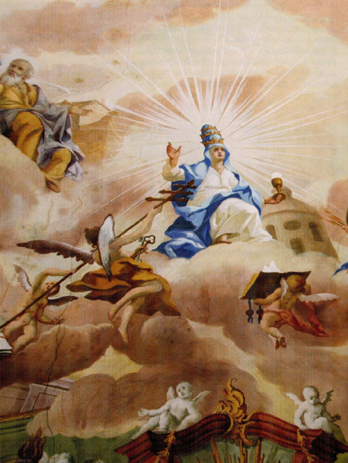 Franz Anton Dick, Oberschwäbischer Künstler: Kroenung Mariens - Friedhofskapelle Isny