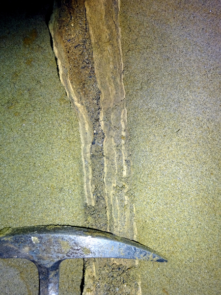 Erdbebenspalte im Hochgeländ nahe südlich von Biberach. Foto: Volker J. Sach (Fokus Natur, Ochsenhausen)